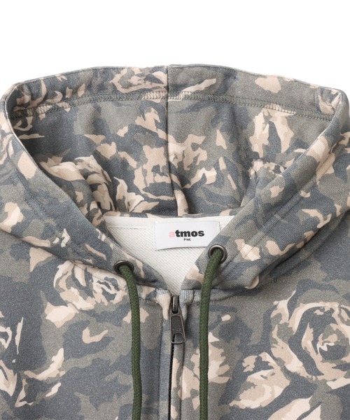 atmos pink(アトモスピンク)の「atmos pink Rose Camouflage Zip-up Hoodie / アトモス ピンク ローズ カモフラージュ ジップアップ フーディ(パーカー・レディース・ピンク/カーキ・FREE)」の13枚目の写真