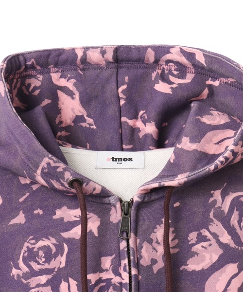 atmos pink(アトモスピンク)の「atmos pink Rose Camouflage Zip-up Hoodie / アトモス ピンク ローズ カモフラージュ ジップアップ フーディ(パーカー・レディース・ピンク/カーキ・FREE)」の3枚目の写真