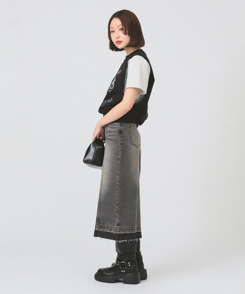 Ray BEAMS（レイビームス）の「【別注】PENNEY’S / Print Vest（ベスト・レディース・ホワイト/ブラック・ONE SIZE）」の8枚目の写真