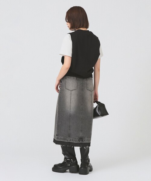 Ray BEAMS（レイビームス）の「【別注】PENNEY’S / Print Vest（ベスト・レディース・ホワイト/ブラック・ONE SIZE）」の9枚目の写真