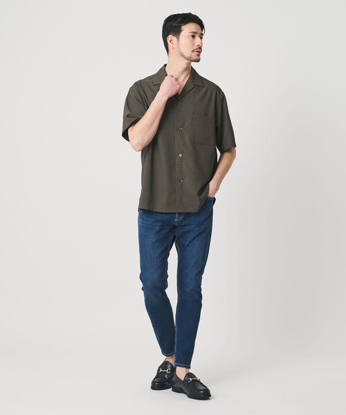 BEAUTY&YOUTH UNITED ARROWS（ビューティーアンドユースユナイテッドアローズ）の「【WEB限定 WARDROBE SMART】 Reflax オープンカラー シャツ（シャツ/ブラウス・メンズ・ベージュ/ダークグレー/ブラック・M/S/XL/L）」の18枚目の写真