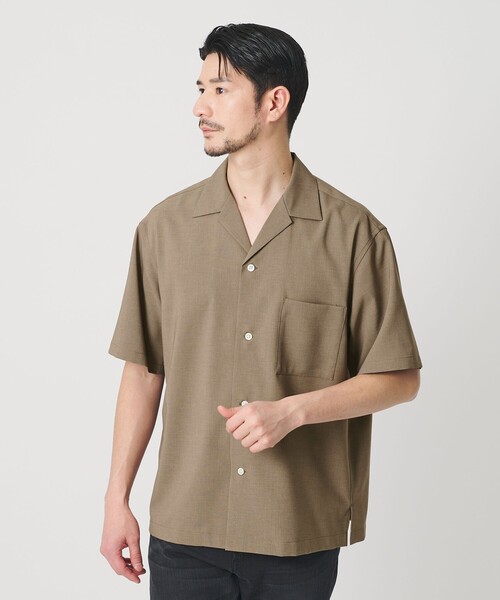 BEAUTY&YOUTH UNITED ARROWS（ビューティーアンドユースユナイテッドアローズ）の「【WEB限定 WARDROBE SMART】 Reflax オープンカラー シャツ（シャツ/ブラウス・メンズ・ベージュ/ダークグレー/ブラック・M/S/XL/L）」の19枚目の写真