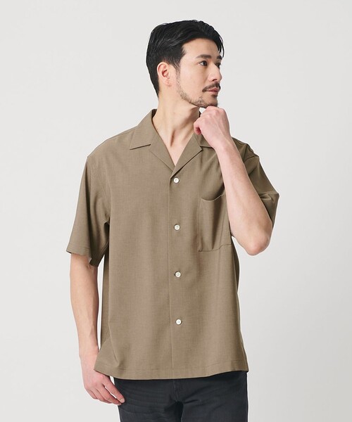 BEAUTY&YOUTH UNITED ARROWS（ビューティーアンドユースユナイテッドアローズ）の「【WEB限定 WARDROBE SMART】 Reflax オープンカラー シャツ（シャツ/ブラウス・メンズ・ベージュ/ダークグレー/ブラック・M/S/XL/L）」の20枚目の写真