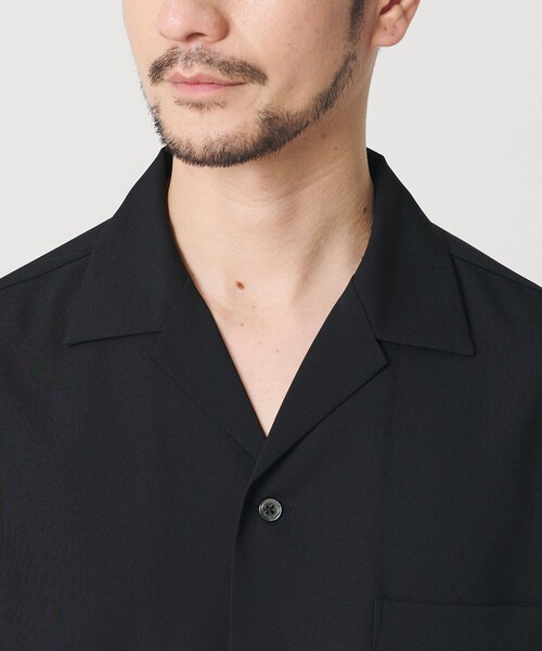 BEAUTY&YOUTH UNITED ARROWS（ビューティーアンドユースユナイテッドアローズ）の「【WEB限定 WARDROBE SMART】 Reflax オープンカラー シャツ（シャツ/ブラウス・メンズ・ベージュ/ダークグレー/ブラック・M/S/XL/L）」の6枚目の写真