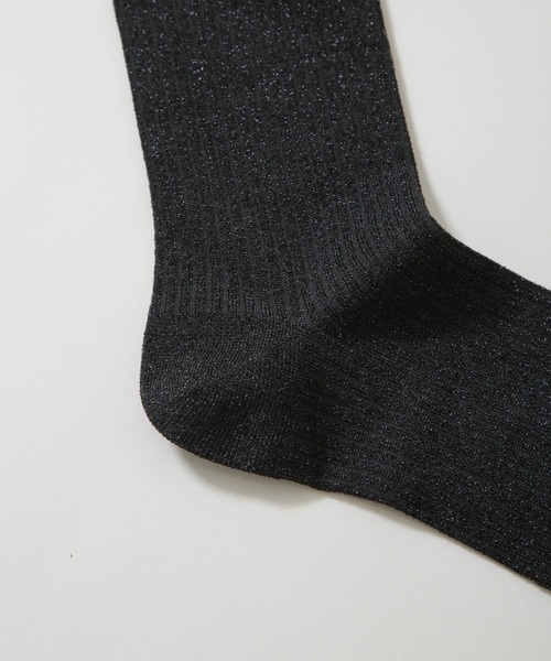 NANO universe（ナノユニバース）の「疑似リブラメハイソックス（ソックス/靴下・レディース・グレー/ブラック・FREE）」の7枚目の写真