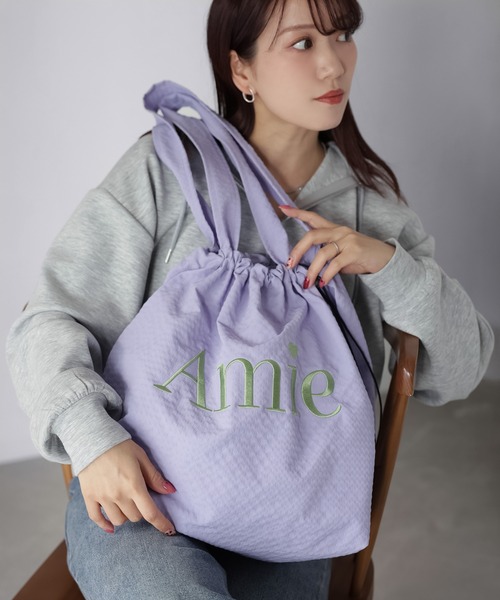 Riberry(リベリー)の「ロゴ刺繍巾着トートバッグ(トートバッグ・レディース・ブラック/グレー/パープル/グリーン/アイボリー・FREE)」の22枚目の写真