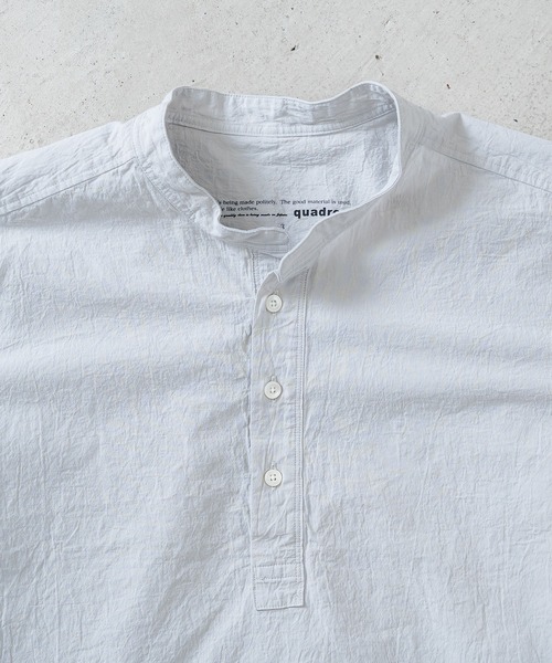 quadro（クオドロ）の「コットン裾ダーツプルオーバーシャツ（シャツ/ブラウス・メンズ・ブラック/ライトグレー/ホワイト・LARGE/MEDIUM）」の5枚目の写真