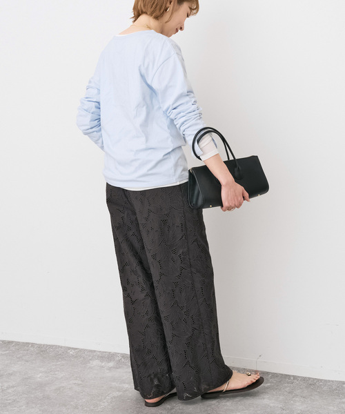 Spick & Span（スピックアンドスパン）の「TICCA / ティッカ フラワーレースパンツ（その他パンツ・レディース・チャコールグレー/ホワイト・FREE）」の11枚目の写真