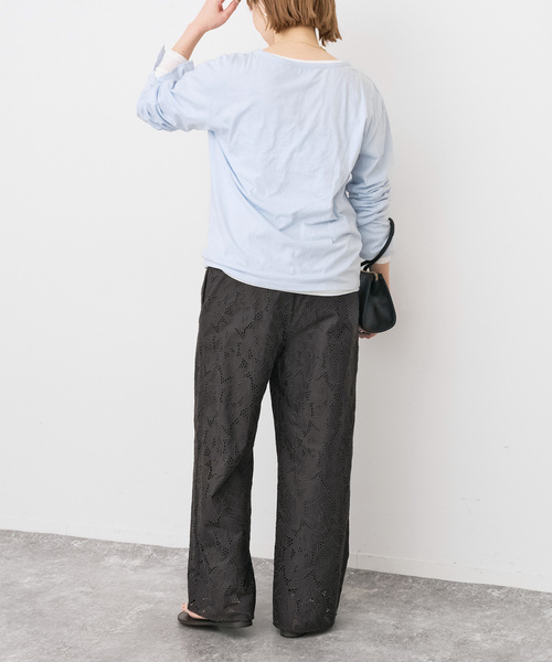 Spick & Span（スピックアンドスパン）の「TICCA / ティッカ フラワーレースパンツ（その他パンツ・レディース・チャコールグレー/ホワイト・FREE）」の12枚目の写真