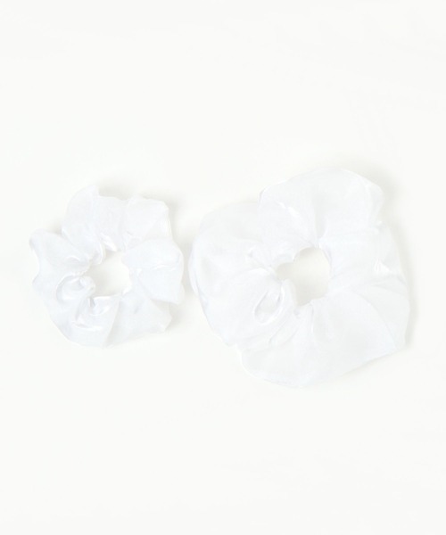 LOWRYS FARM(ローリーズファーム)の「オーガンジー2Pシュシュ 647323(シュシュ・レディース・ピンク/ホワイト/ブルー・FREE)」の1枚目の写真