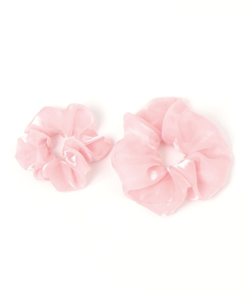 LOWRYS FARM(ローリーズファーム)の「オーガンジー2Pシュシュ 647323(シュシュ・レディース・ピンク/ホワイト/ブルー・FREE)」の3枚目の写真