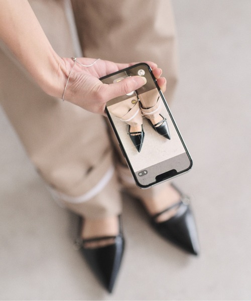 SOYEN（ソイエン）の「ロールアップパイピングワイドパンツ（その他パンツ・レディース・ベージュ/ネイビー・F）」の18枚目の写真