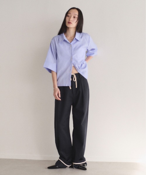 SOYEN(ソイエン)の「ロールアップパイピングワイドパンツ(その他パンツ・レディース・ベージュ/ネイビー・F)」の20枚目の写真