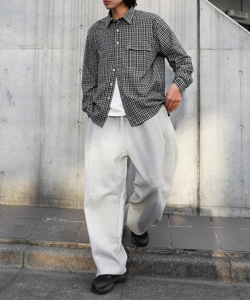 NAKER（ネイカー）の「ミニチェック長袖シャツ（シャツ/ブラウス・メンズ・ブラック/サックスブルー/ブルー・M/L/XL）」の8枚目の写真