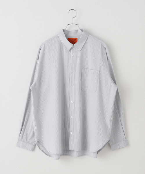 JOURNAL STANDARD(ジャーナルスタンダード)の「《追加》【LANCER CLOTHING CORPORATION】 オーバーFITストライプシャツ(シャツ/ブラウス・レディース・チャコールグレー/ライトブルー/ブルー・LARGE)」の13枚目の写真