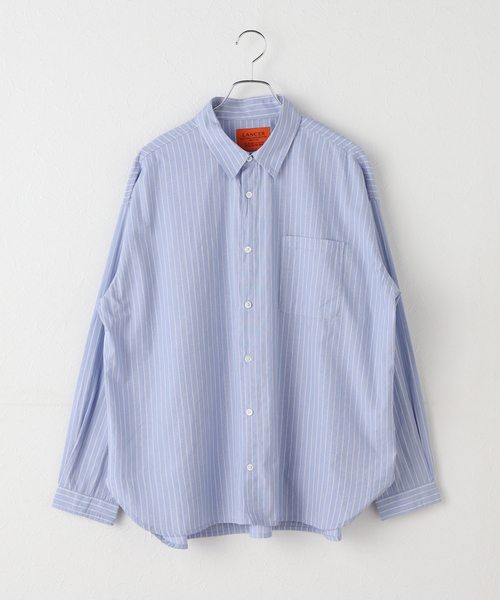 JOURNAL STANDARD(ジャーナルスタンダード)の「《追加》【LANCER CLOTHING CORPORATION】 オーバーFITストライプシャツ(シャツ/ブラウス・レディース・チャコールグレー/ライトブルー/ブルー・LARGE)」の20枚目の写真