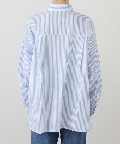 JOURNAL STANDARD(ジャーナルスタンダード)の「《追加》【LANCER CLOTHING CORPORATION】 オーバーFITストライプシャツ(シャツ/ブラウス・レディース・チャコールグレー/ライトブルー/ブルー・LARGE)」の19枚目の写真