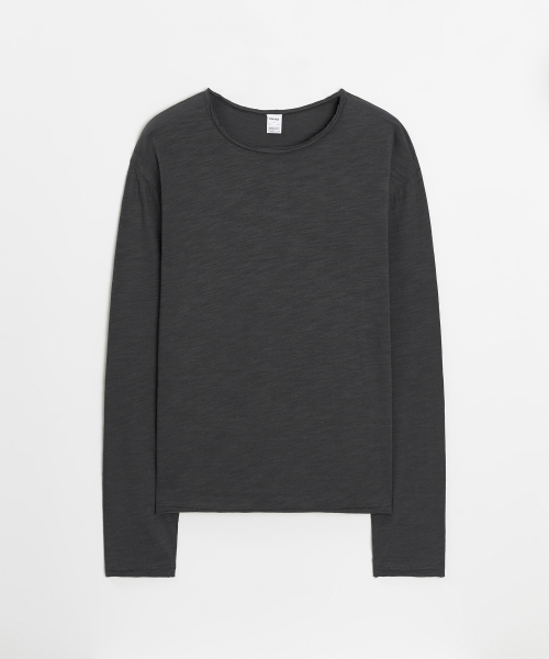 TOFFEE（トフィー）の「VTGスラブラウンドネックロングスリーブ（チャコール）（Tシャツ/カットソー・メンズ・その他・SMALL/MEDIUM/LARGE/X-LARGE）」の2枚目の写真