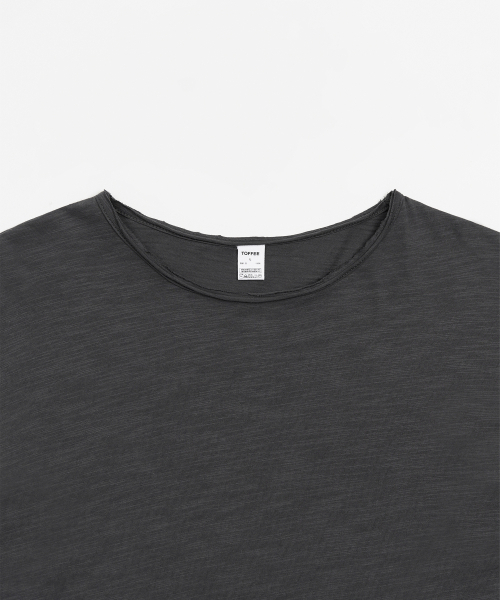 TOFFEE（トフィー）の「VTGスラブラウンドネックロングスリーブ（チャコール）（Tシャツ/カットソー・メンズ・その他・SMALL/MEDIUM/LARGE/X-LARGE）」の3枚目の写真