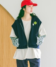 niko and... | 缶バッジダブルジップフードベスト(ベスト)