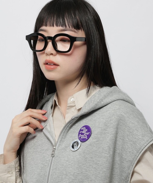 niko and...（ニコアンド）の「缶バッジダブルジップフードベスト（ベスト・レディース・ネイビー/グレー・LARGE/MEDIUM）」の14枚目の写真