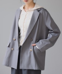 210nouve（トゥージュヌーブ）の「ゴールドボタン ダブル テーラード ジャケット / ブレザー（テーラードジャケット）」