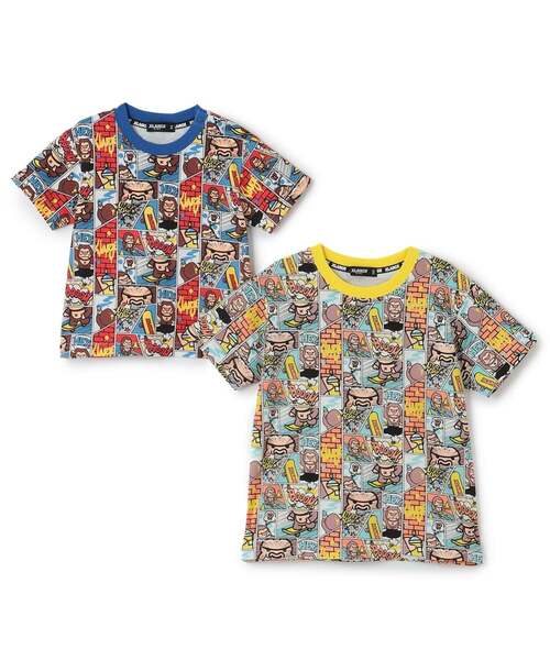XLARGE KIDS(エクストララージキッズ)の「コミックファニーゴリラ 半袖Tシャツ(Tシャツ/カットソー・キッズ・レモンイエロー/ブルー・110cm/100cm/140cm/130cm/120cm/90cm/80cm)」の6枚目の写真