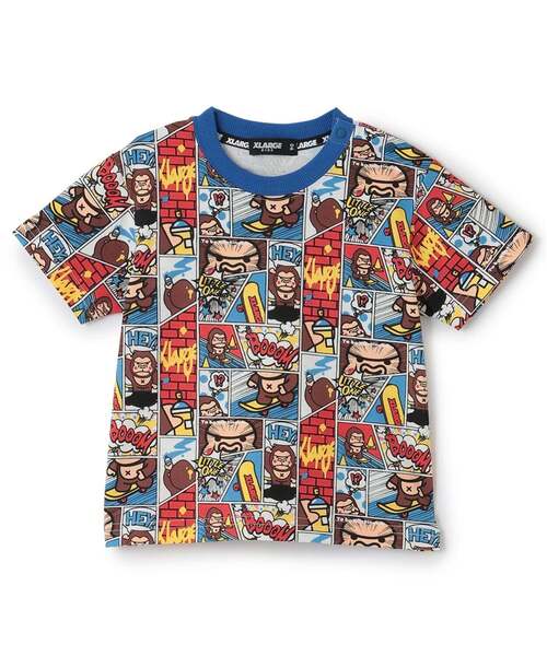 XLARGE KIDS(エクストララージキッズ)の「コミックファニーゴリラ 半袖Tシャツ(Tシャツ/カットソー・キッズ・レモンイエロー/ブルー・110cm/100cm/140cm/130cm/120cm/90cm/80cm)」の7枚目の写真