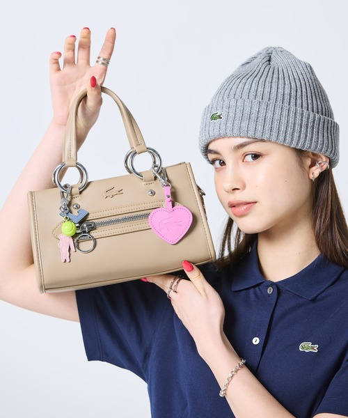 LACOSTE（ラコステ）の「セリス スモール トップハンドルバッグ（ハンドバッグ・レディース・ブラック/ベージュ・FREE）」の9枚目の写真