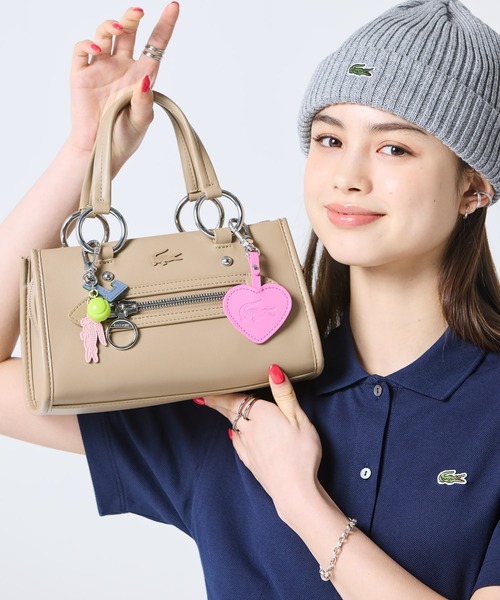 LACOSTE（ラコステ）の「セリス スモール トップハンドルバッグ（ハンドバッグ・レディース・ブラック/ベージュ・FREE）」の10枚目の写真