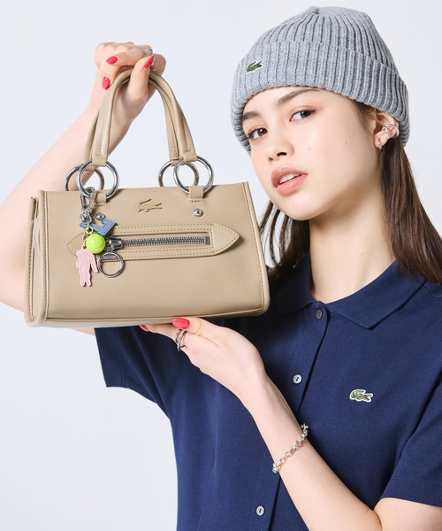 LACOSTE（ラコステ）の「セリス スモール トップハンドルバッグ（ハンドバッグ・レディース・ブラック/ベージュ・FREE）」の11枚目の写真