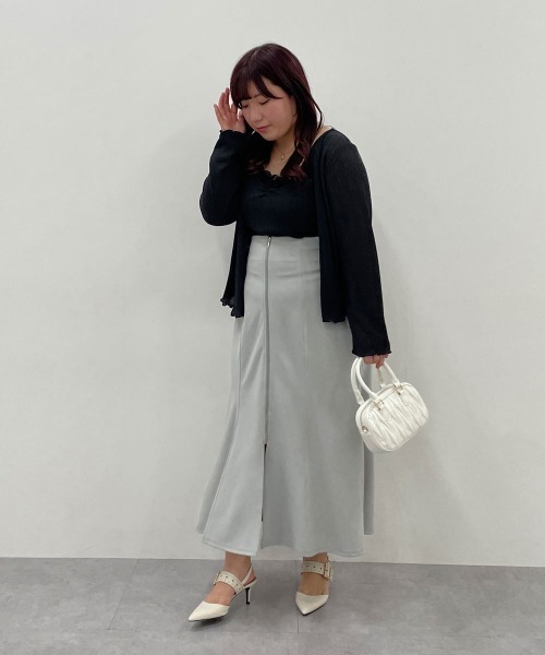 marun（マルン）の「＜大きいサイズ＞センタージップマーメイドスカート marun（スカート・レディース・ピンク/ブラック/グレー・L/LL/3L/4L/5L）」の18枚目の写真