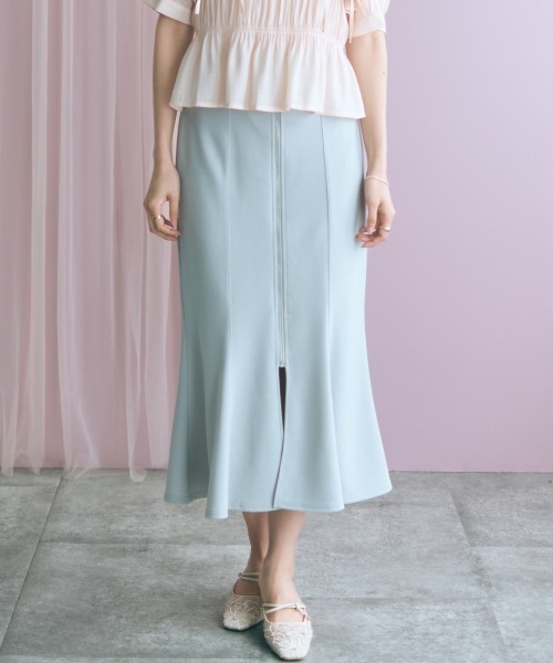 marun（マルン）の「＜大きいサイズ＞センタージップマーメイドスカート marun（スカート・レディース・ピンク/ブラック/グレー・L/LL/3L/4L/5L）」の7枚目の写真