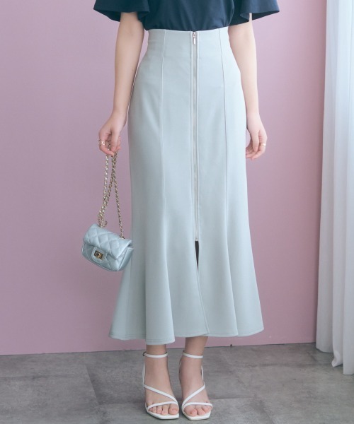 marun（マルン）の「＜大きいサイズ＞センタージップマーメイドスカート marun（スカート・レディース・ピンク/ブラック/グレー・L/LL/3L/4L/5L）」の5枚目の写真