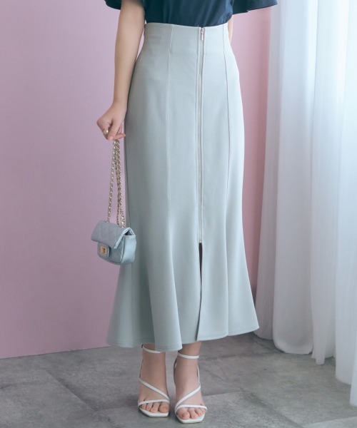 marun（マルン）の「＜大きいサイズ＞センタージップマーメイドスカート marun（スカート・レディース・ピンク/ブラック/グレー・L/LL/3L/4L/5L）」の6枚目の写真