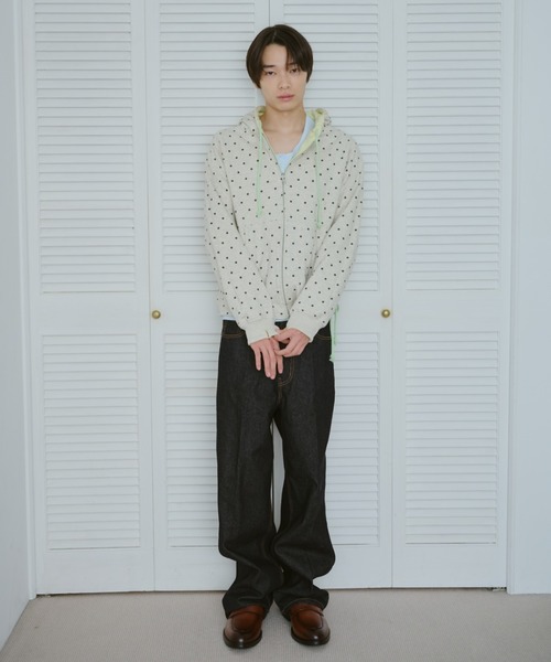 common gull products.(コモンガルプロダクツ)の「柄の目覚め、リバーシブルフーディー(パーカー・レディース・杢グレー/ライム/ネイビー・SMALL/MEDIUM/LARGE)」の5枚目の写真