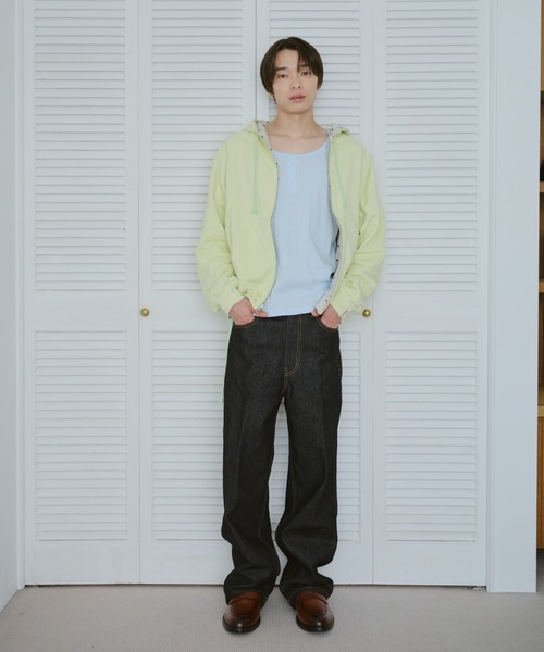 common gull products.(コモンガルプロダクツ)の「柄の目覚め、リバーシブルフーディー(パーカー・レディース・杢グレー/ライム/ネイビー・SMALL/MEDIUM/LARGE)」の18枚目の写真