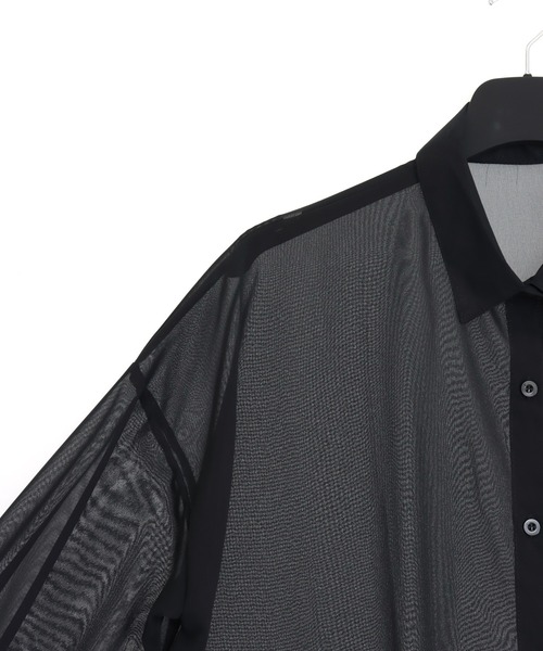 ANAP（アナップ）の「シンプル シアー シャツ ブラウス（シャツ/ブラウス・レディース・ブラック/グレー/ホワイト/ピンク・F）」の8枚目の写真