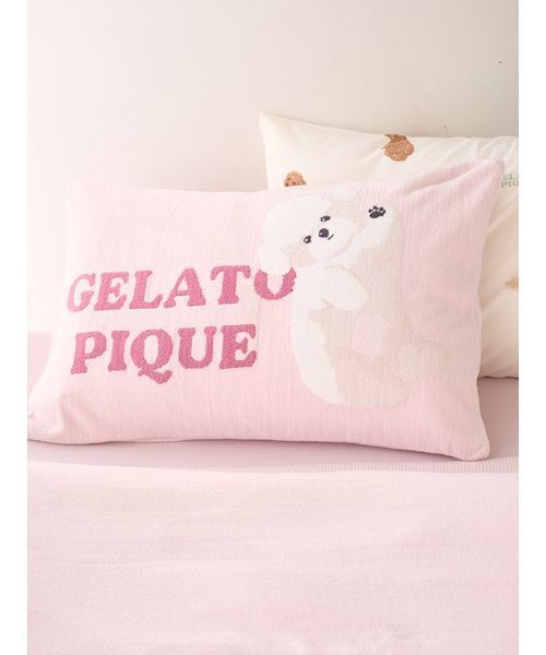 Sleep】エアリーモコドッグジャガードピローケース（寝具）｜gelato