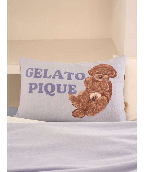 ジェラートピケ　エアリーモコドッグジャガードピローケース Sleep】エアリーモコドッグジャガードピローケース（寝具）｜gelato