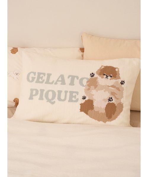 gelato pique Sleep(ジェラートピケスリープ)の「【Sleep】エアリーモコドッグジャガードピローケース(寝具・レディース・ベージュ/ライトピンク/ブルー/クリーム・F)」の3枚目の写真