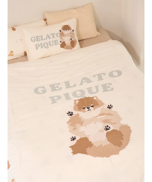 gelato pique Sleep(ジェラートピケスリープ)の「【Sleep】エアリーモコドッグジャガードピローケース(寝具・レディース・ベージュ/ライトピンク/ブルー/クリーム・F)」の5枚目の写真