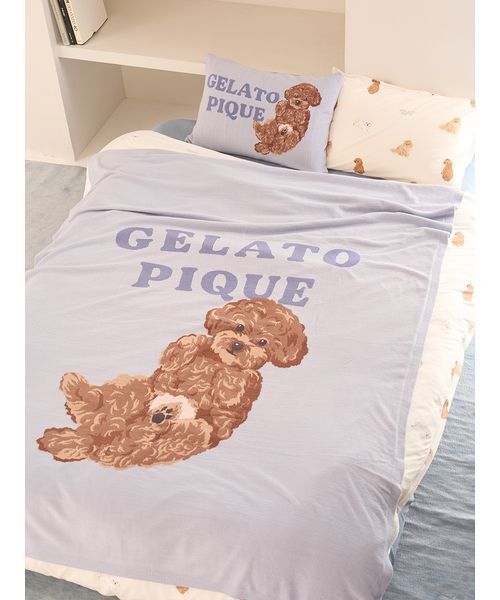 gelato pique Sleep(ジェラートピケスリープ)の「【Sleep】エアリーモコドッグジャガードピローケース(寝具・レディース・ベージュ/ライトピンク/ブルー/クリーム・F)」の6枚目の写真