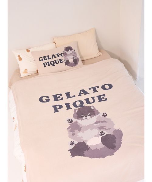 gelato pique Sleep(ジェラートピケスリープ)の「【Sleep】エアリーモコドッグジャガードピローケース(寝具・レディース・ベージュ/ライトピンク/ブルー/クリーム・F)」の7枚目の写真