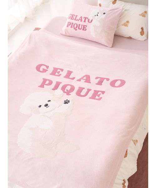gelato pique Sleep(ジェラートピケスリープ)の「【Sleep】エアリーモコドッグジャガードピローケース(寝具・レディース・ベージュ/ライトピンク/ブルー/クリーム・F)」の8枚目の写真