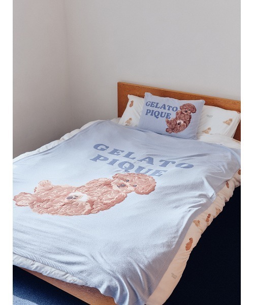 gelato pique Sleep(ジェラートピケスリープ)の「【Sleep】エアリーモコドッグジャガードピローケース(寝具・レディース・ベージュ/ライトピンク/ブルー/クリーム・F)」の13枚目の写真