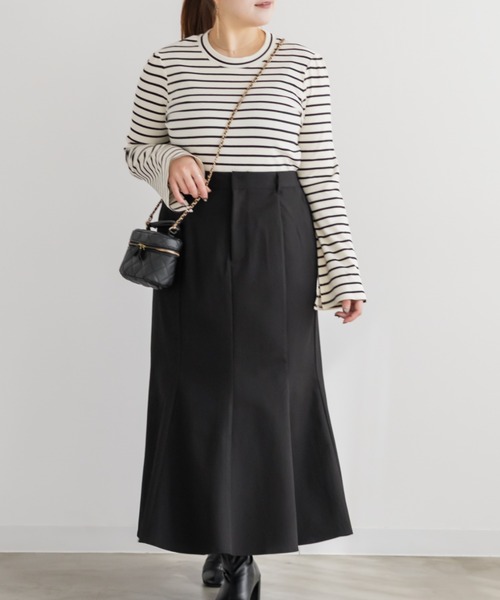 CLETTE(クレット)の「CLETTEオリジナルパネルマーメイドスカート(スカート・レディース・アイボリー/ブラック/ワイン・4L/3L/LL)」の9枚目の写真