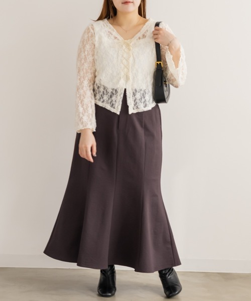CLETTE(クレット)の「CLETTEオリジナルパネルマーメイドスカート(スカート・レディース・アイボリー/ブラック/ワイン・4L/3L/LL)」の13枚目の写真