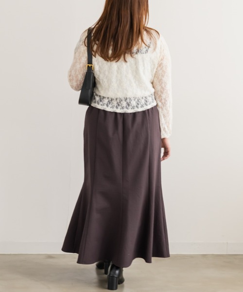 CLETTE(クレット)の「CLETTEオリジナルパネルマーメイドスカート(スカート・レディース・アイボリー/ブラック/ワイン・4L/3L/LL)」の14枚目の写真