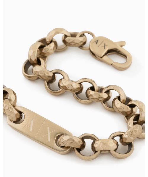ARMANI EXCHANGE(アルマーニエクスチェンジ)の「【A|X アルマーニ エクスチェンジ】ステンレススチール チェーンブレスレット(Gold)_AXG0175710(ブレスレット・メンズ・その他1・FREE)」の2枚目の写真